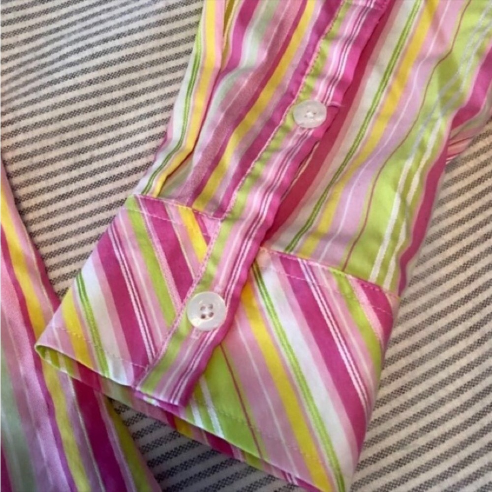 LILY PULITZER WHITE LABEL BLOUSE BEAUTIFUL LILY DETAILS LIKE NEW - Picture 8 of 16